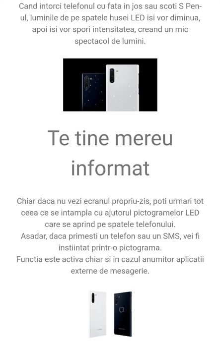 Husa smart activa originala Samsung Led Cover Galaxy Note10 N970 N971