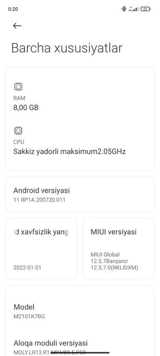 Redmi Not 10S  128/8