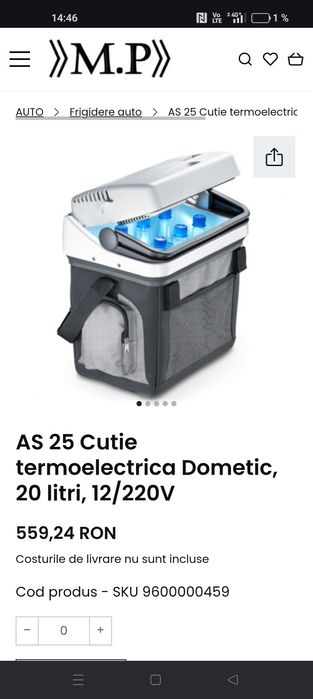 Ladă frigorifică termoelectrica 12V/220V ,ca nouă