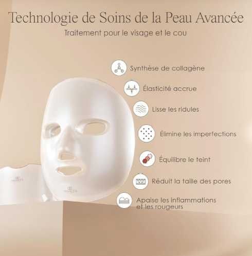 Mască fototerapie pentru față și gât Project E Beauty