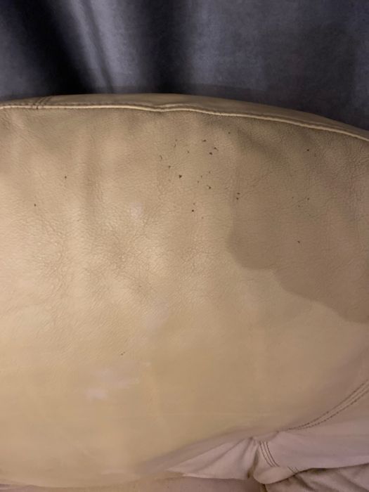 Кресло кожаное не просевшее