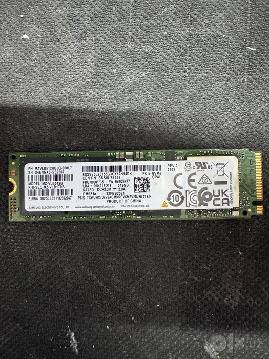 SSD Samsung M2 NVME 512Gb