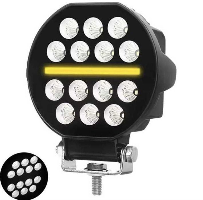 Диоден халоген LED светлини габарит, жълта 12/24V 50W