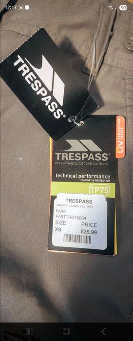 Pantaloni de dama, mărime xs, noi, cu eticheta, Tresspass NOI!