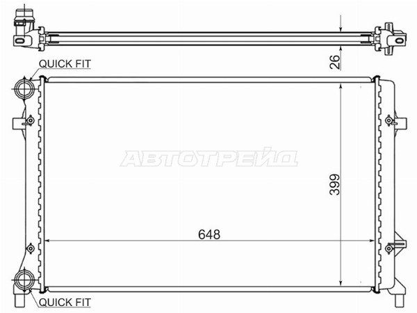 Радиатор  Audi A3
