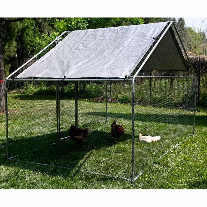 Cotet tarc pentru pasari 3 x 2 x 1.95 m, otel galvanizat