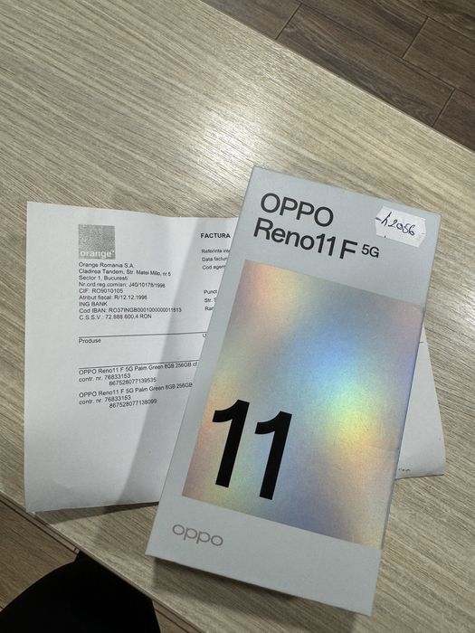 OPPO Reno11 F, 256GB, 8GB RAM, 5G, Palm Green/NOU/Sigilat, Garantie!