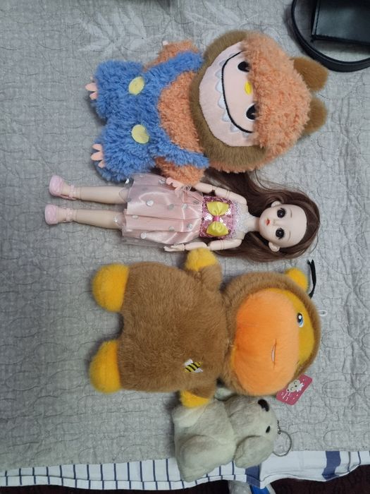 Игрушки кукла мишка щенок