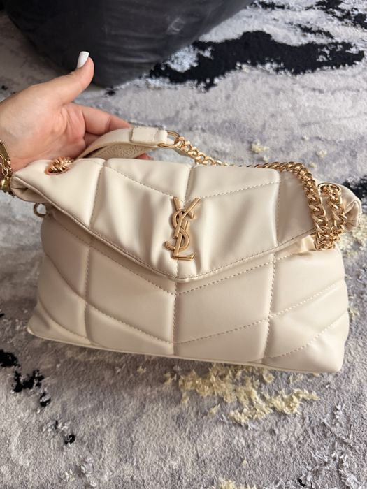 Geanta YSL crem