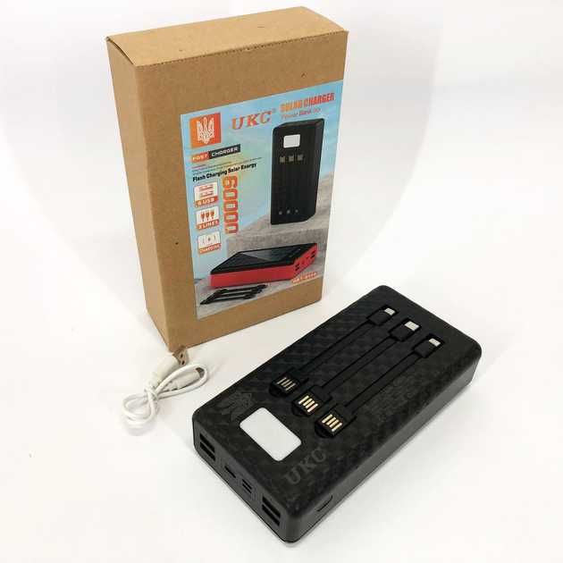 60000mah Соларна Преносима Батерия UKS PAWERBANK с фенерче