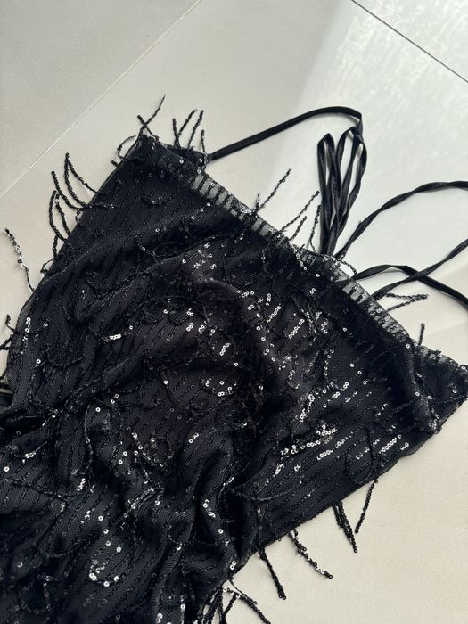 rochie neagra cu paiete noua