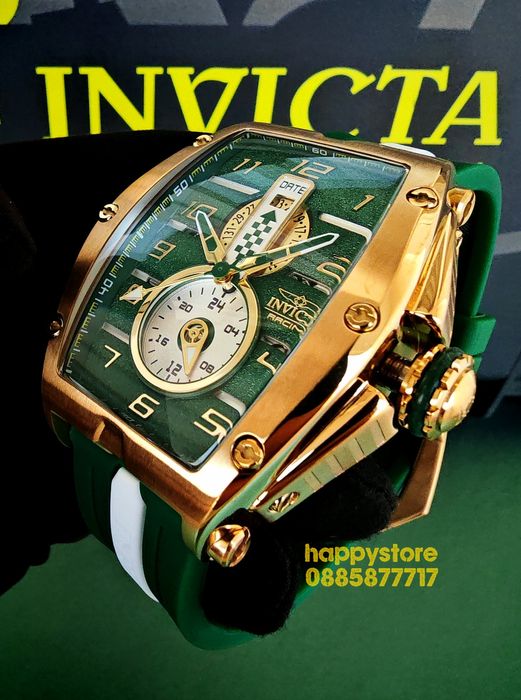 INVICTA Racing Monza Gold/Green, Инвикта нов ръчен часовник