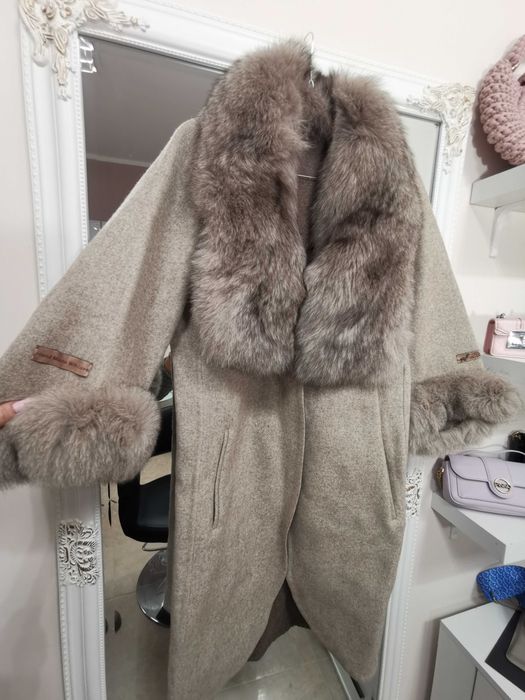 Палто от Алпака, с естествен косъм