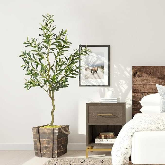 ПРОМО Изкуствено маслиново дърво с лед светлини - 183 см - A-GE23005