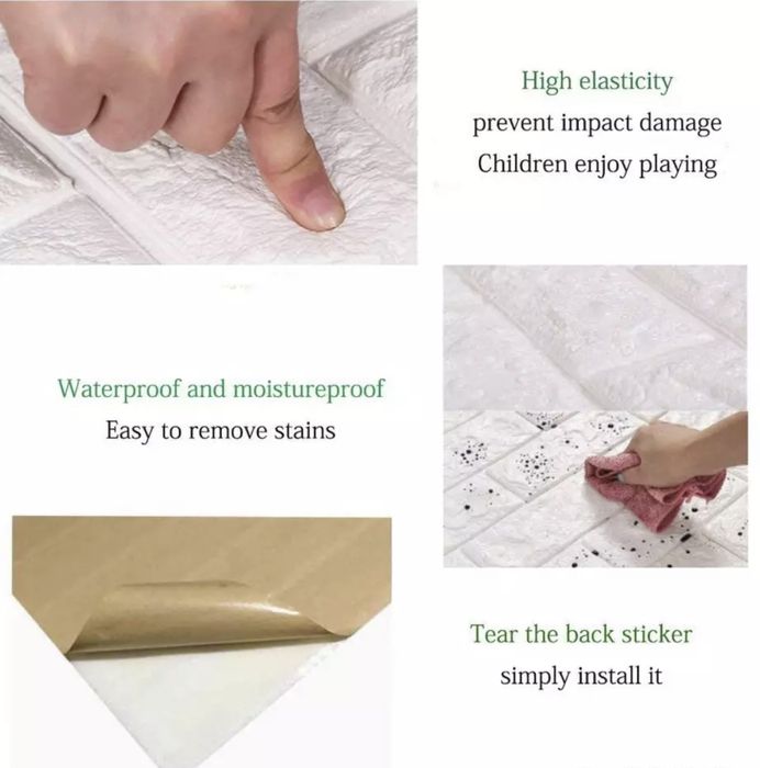 Тапет 3 D Тапети Тухли Самозалепващи ПАНА