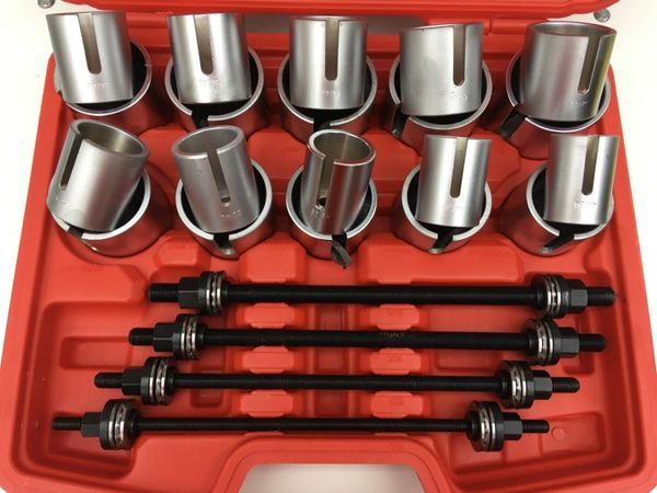 Trusa Presa extras si montat bucse rotule sau rulmenti 4 axe filetate