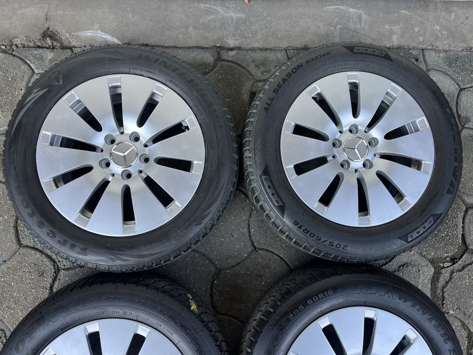 Jante aliaj 5x112mm, anvelope 205/60 R16, Mercedes, Audi VW Skoda Seat