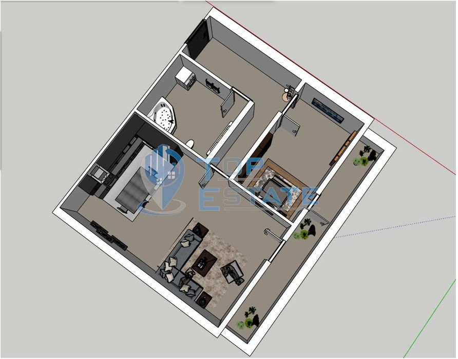 2-стаен в Велико Търново-Бузлуджа площ 102 цена 107200