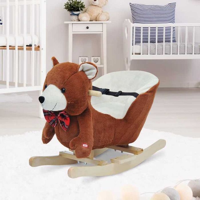 HOMCOM Люлеещо се животно мече, Кафяв 60 x 26 x 45 см