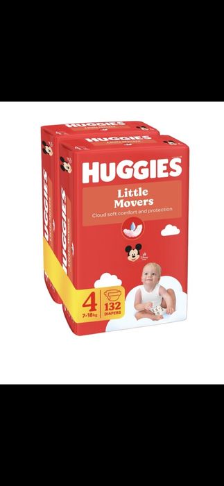 Huggies pants, marime 4, 132 bucati