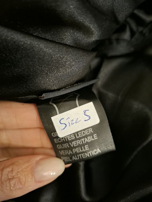 Палто от ествена кожа и естествена лисица