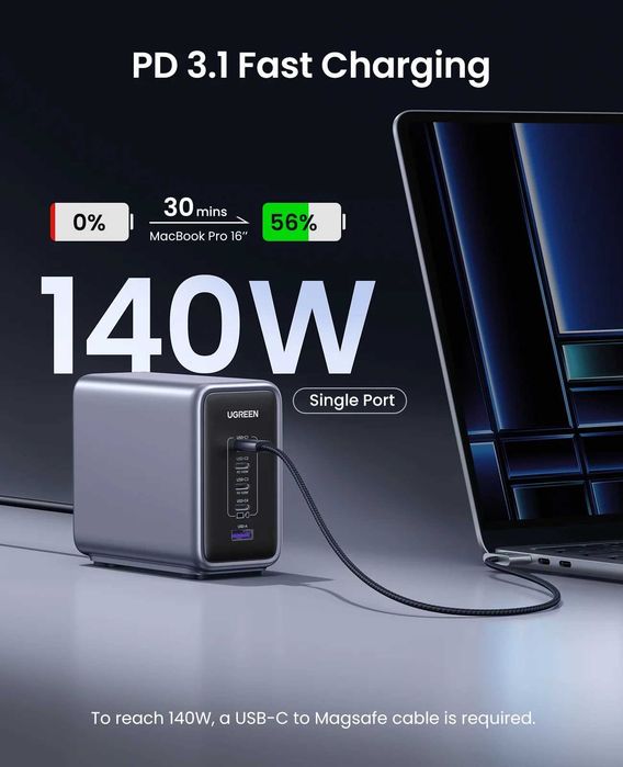 UGREEN Nexode 300W 5-Port Desktop Charger Настольное зарядное устройст