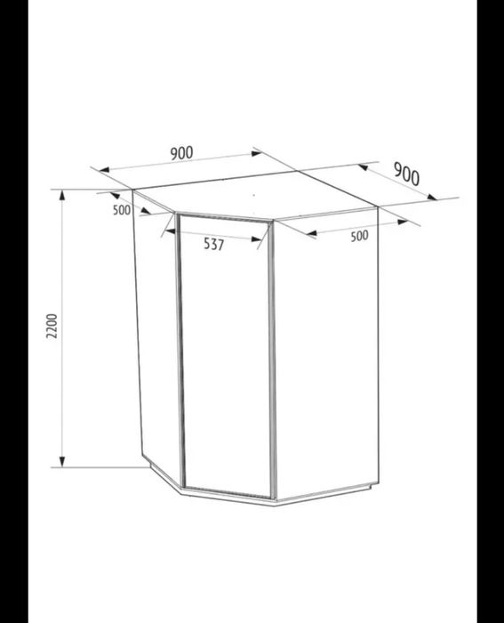 Угловой шкаф с зеркалом
