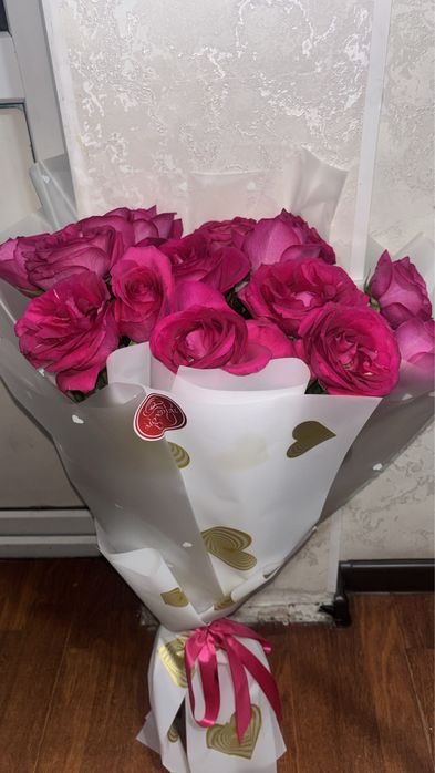 Цветы Роза большие букет Роз