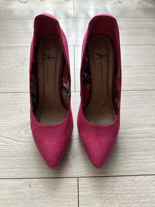 Цикламени дамски обувки на ток Atmosphere