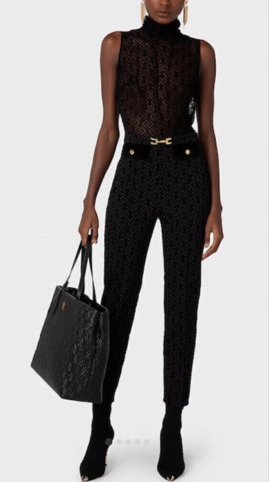 Elisabetta Franchi  Оригинален Гащеризон  /Women's Sleeveless One-piece Suit Black/ Нов
