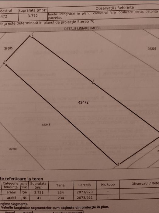 Teren intravilan Comuna Balesti în 2 tranșe egale