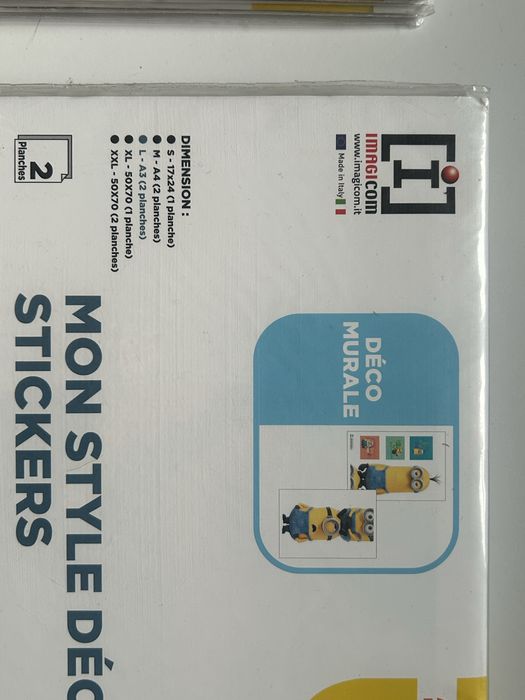Minioni Lot 12 seturi a câte 2 autocolante A3 perete