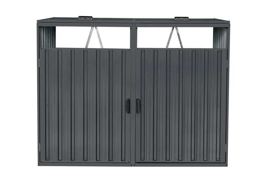 Cutie de gunoi metalică XL cu 3 boxe  AB