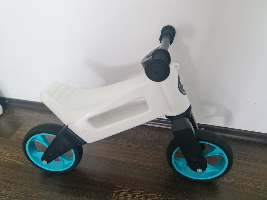 Funny Wheels Rider SuperSport 2‑în‑1 cu curea – Turcoaz