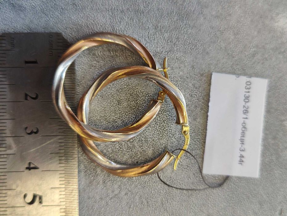 Златни обеци 3.44гр 14к