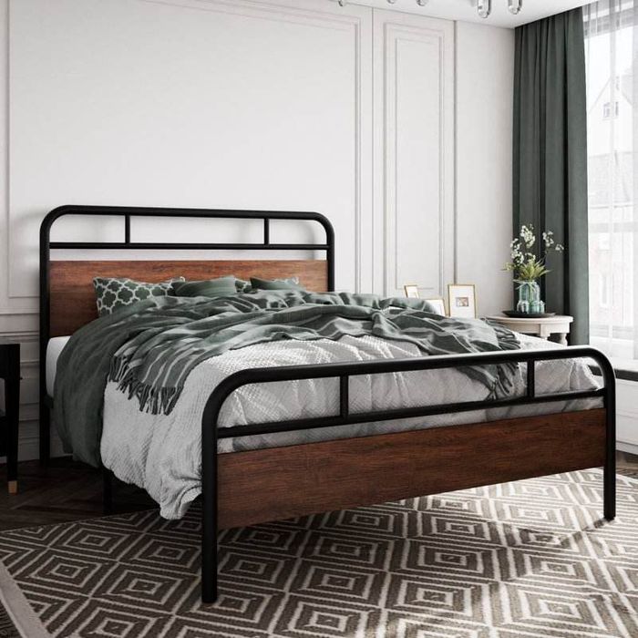 Двуспальная  Кровать Loft krovat темир крават metal kalavat Лофт