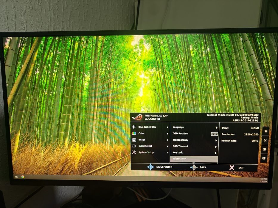 Monitor Asus Rog PG258Q