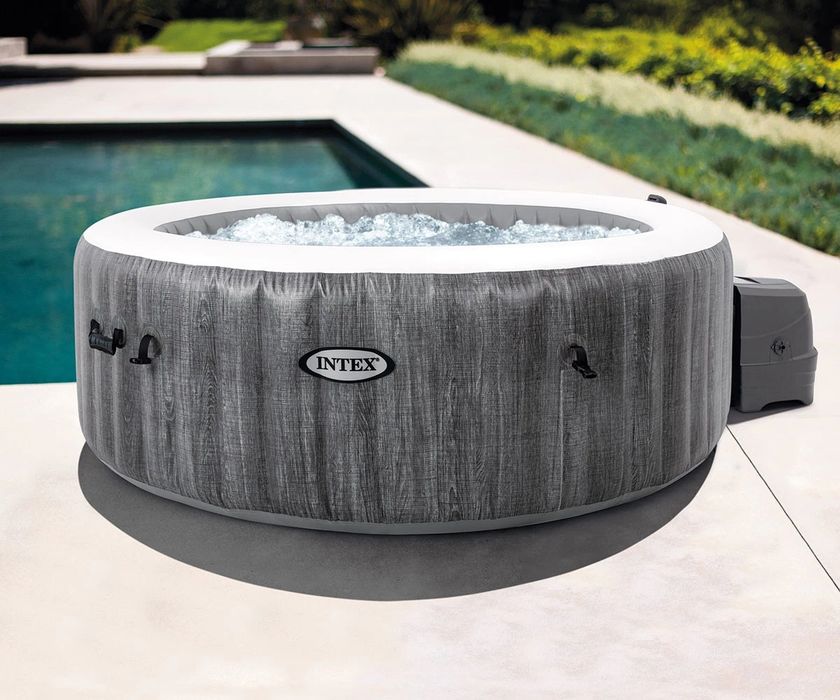 Надуваемо джакузи с въздушни струи INTEX 28440 PureSpa Deluxe, сив