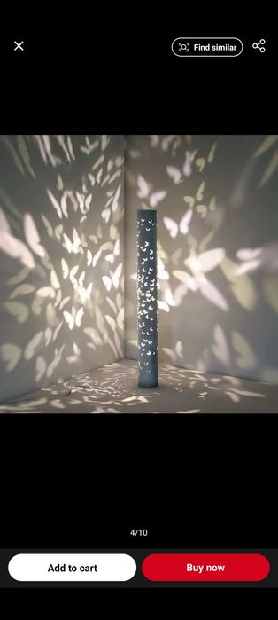 Veioza cu fluturași pentru camera copil