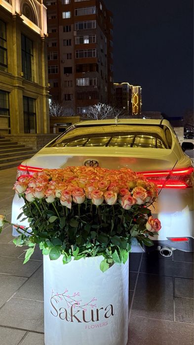 Цветы букет 131 штук розовый