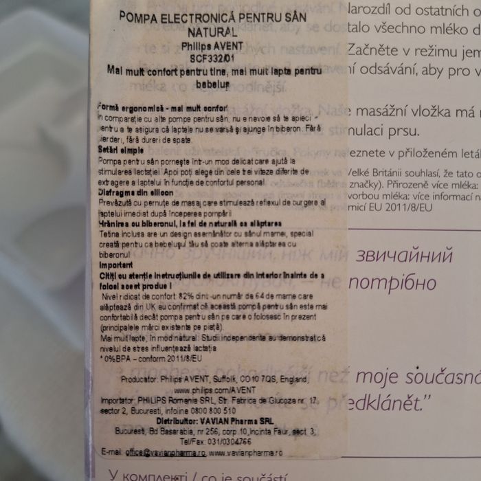 Pompa electrica pentru sân Philips Avent