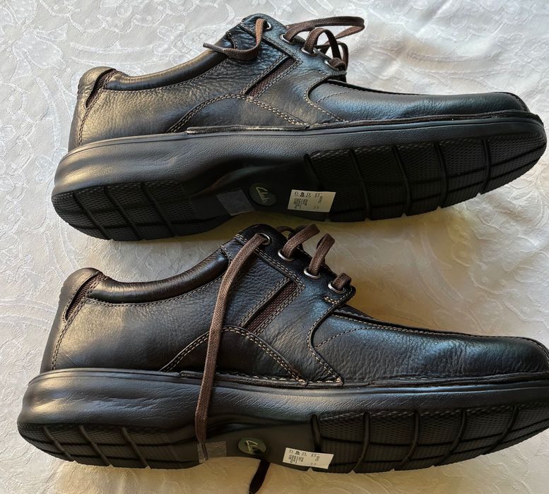 НОВИ Чисто нови Мъжки обувки Clarks Northfield Кафяви Естествена Кожа 43 номер