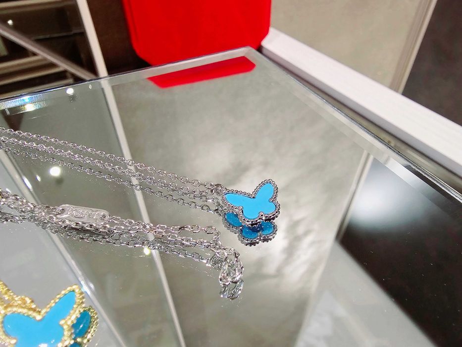 Van Cleef & Arpels VCA Sweet Turquoise Butterfly Дамско Колие