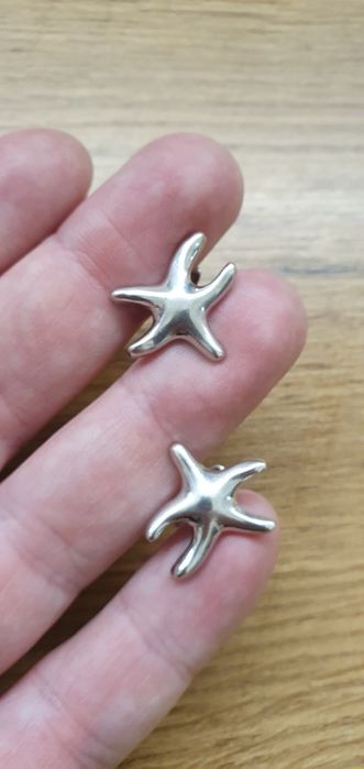 Butoni argint 925 stea de mare model Tiffany