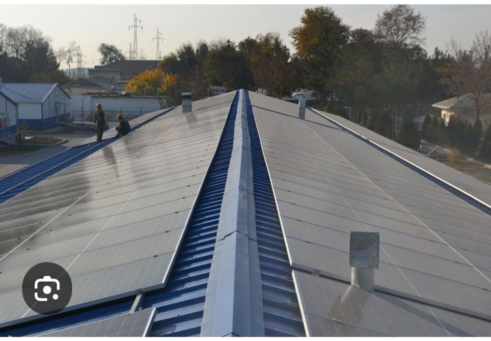 Куёш панел урнатиш.