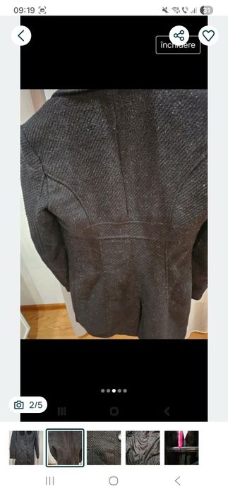 Palton damă S-M  negru