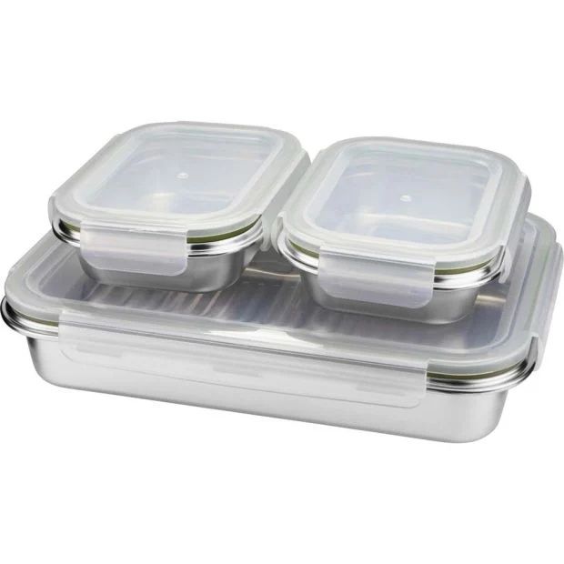 Сет 3 метални кутии за храна