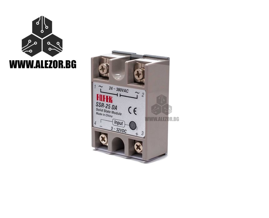 Солид стейт реле 25A/24-380 VAC Aideepen, SSR реле, 3-32VDC, 20200079