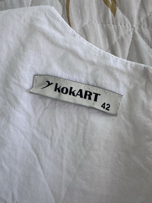 Белое платье. Летнее. Без рукавов. Хлопок. 42 размер