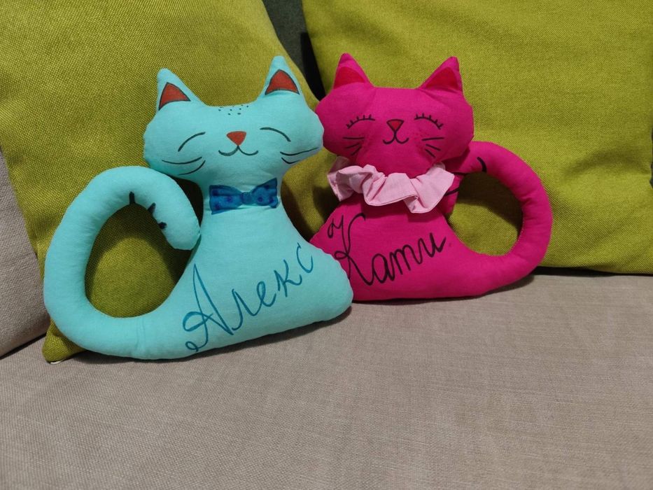 Играчка коте ръчно изработена